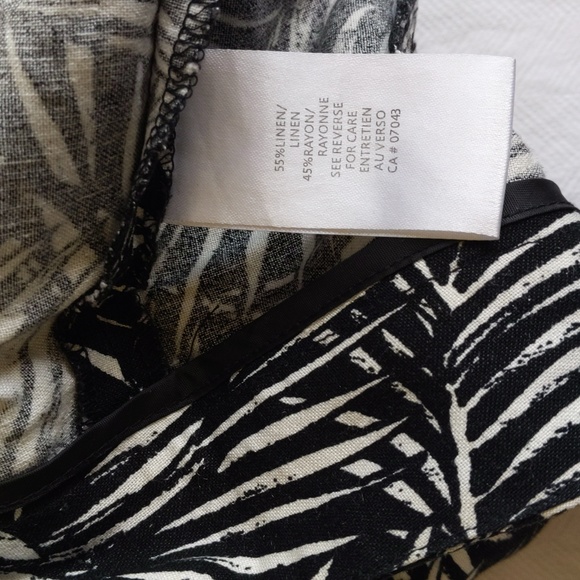 audrey & celine linen rayon blend palm print shorts size 6 - Picture 9 of 10